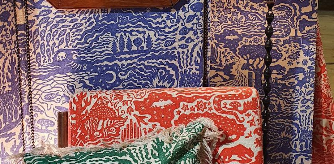 bright fabrics at Clerkenwell Design Week