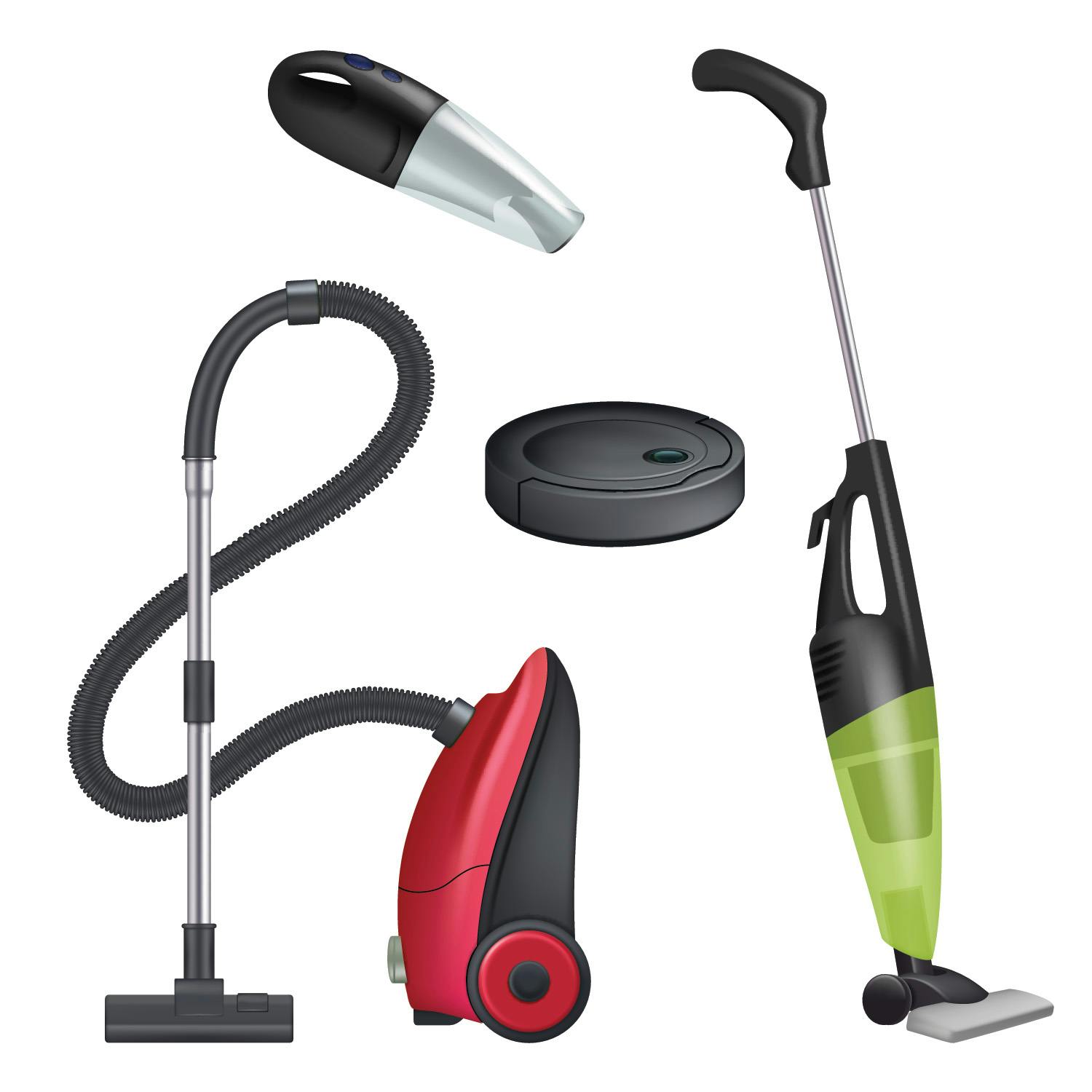 a set of four hoovers