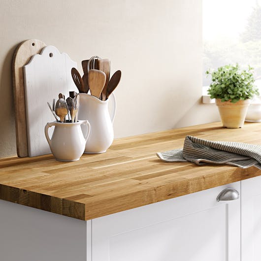 easy to clean kitchen worktops made of oak