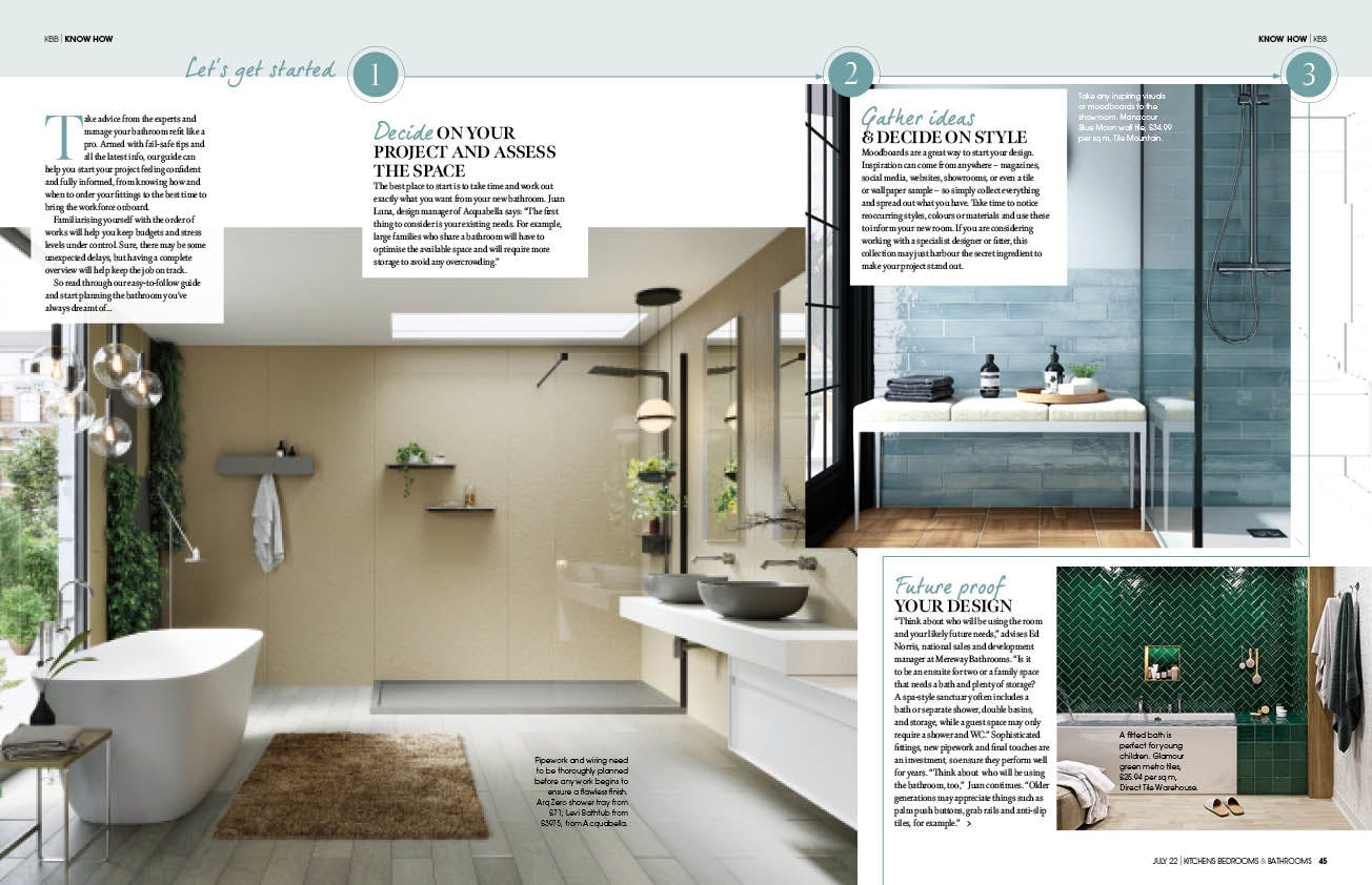 dream bathroom spread from KBB magazine