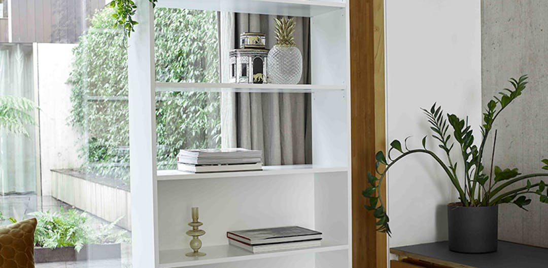 cubo white bookcase from dwell